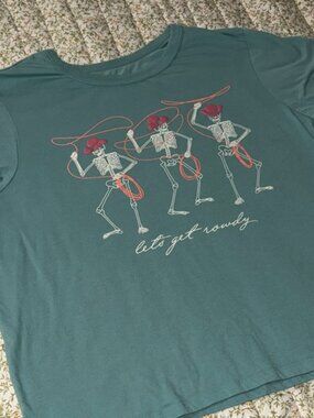 Zoe + Liv Teal Casual Tee